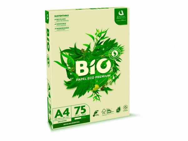 RESMA PAPEL BIO ECO PREMIUM A4 75g 500H - LIBRERIA