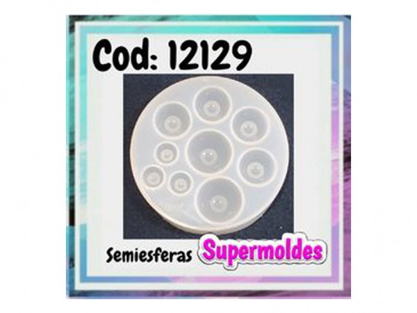 MOLDES RESINA SEMIESFERA X9(1.2 Y 2.5CM) - SUPERMOLDES
