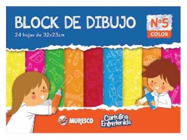BLOCK DIBUJO CARTUL COLOR N5 23x32 24H - MURESCO