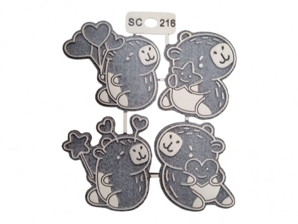 SELLOS CAPIBARA x 4 Un 8 cm - IND DEL ARTE / CORTE LASER