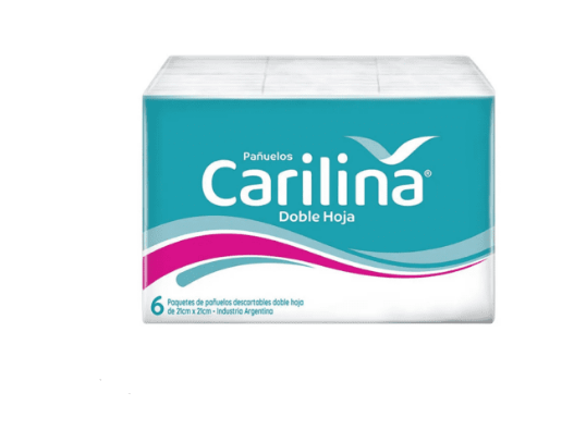 PAÑUELOS CARILINA x6 unid H/D 21x21cm - LIMPIEZA Y QUIMICOS CIDER