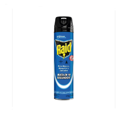 RAID MATA MOSCAS MOSQUITOS AEROSOL 380ML - LIMPIEZA Y QUIMICOS CIDER