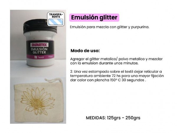 EMULSION GLITTER 125g - SKALATEX