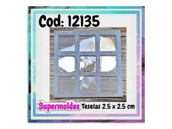 MOLDES RESINA TESELAS X9 (2.5X2.5X4mm) - SUPERMOLDES