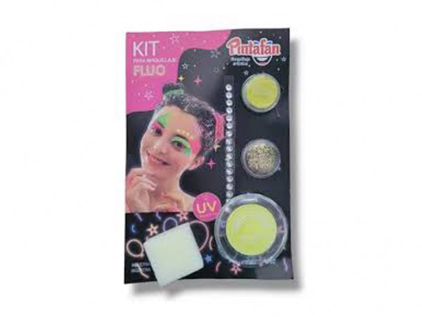 MAQUILLAJE KIT MIX GLAM AMARILLO FLUO - PINTAFAN CREATIVA