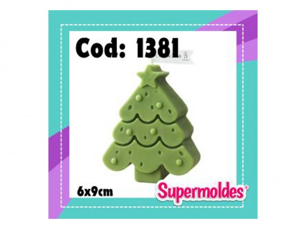 MOLDE SILICONA PINO 6x9cm C/DIBUJOS - SUPERMOLDES