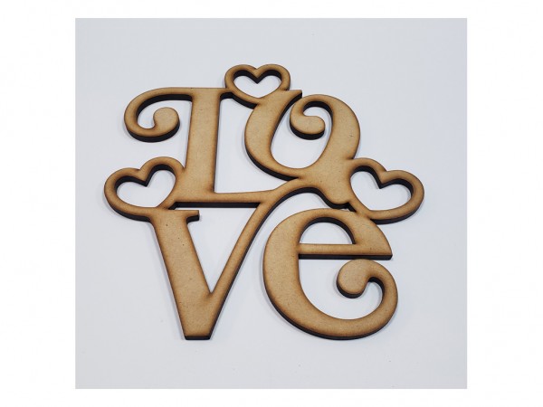 LOVE CORAZON RULO (20x22CM) - IND DEL ARTE / CORTE LASER