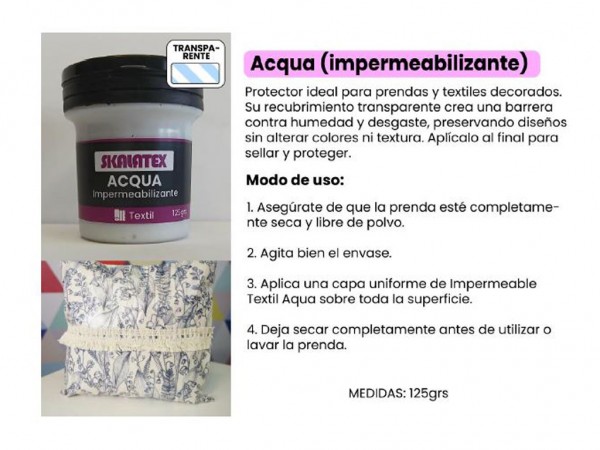 ACQUA IMPERMEABILIZANTE TEXTIL 125g - SKALATEX