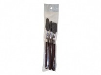 ESPATULAS MADERAS Y METAL X3 SET