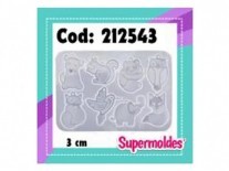 MOLDES SILICONA DIJES ANIMALES X8 3 cm