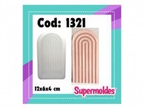 MOLDES SILICONA VELA ARCOIRIS 12X6X4 CM