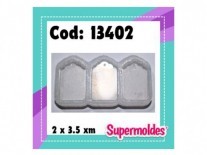 MOLDES RESINA TAGS MED 3unid 2x3,5cm 4mm