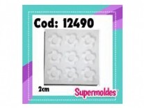 MOLDES SILICONA FLORES X 9 U 2cm 3mm