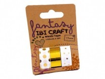 WASHI TAPE DISPLAY 3 ROLLOS 5mts GOLD