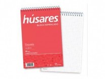 BLOCK ESPIRAL HUSARES A5 80H CUADRICULAD