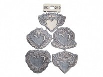SELLOS CORAZONES MILAGRITOS 6 cm X 5 UNI
