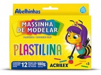 PLASTILINA 12 COLORES X 180 gr