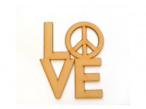 PALABRA LOVE PEACE GR (26x31)