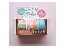 WASHI TAPE BOX 5 ROLLOS 4mt c/u CORREO