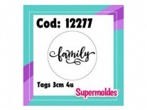 MOLDES RESINA TAGS FAMILY 4unid 3cm DIAM