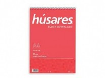 BLOCK ESPIRAL HUSARES A4 80H CUADRICULAD